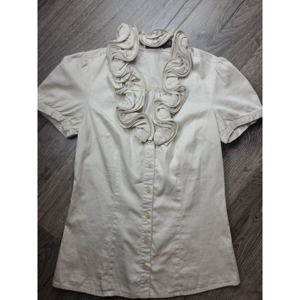 The Limited Ruffled Button Down Shirt XS